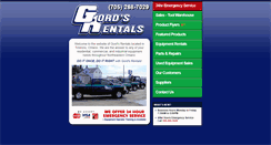 Desktop Screenshot of gordsrentals.com