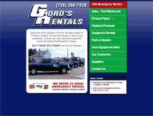 Tablet Screenshot of gordsrentals.com